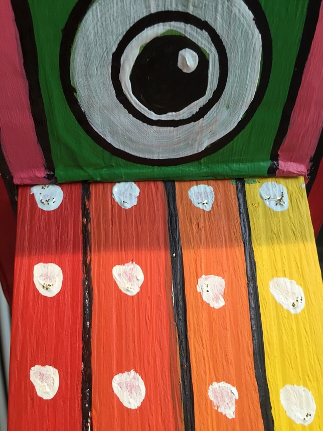 Objekt, Acryl auf Karton und Holz, 160x160 cm, 2015 (Ausschnitt)